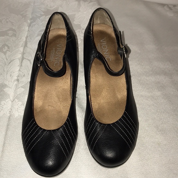 Vionic Shoes | Vionic Amelia Mary Jane Leather Wedge Heels 85m | Poshmark